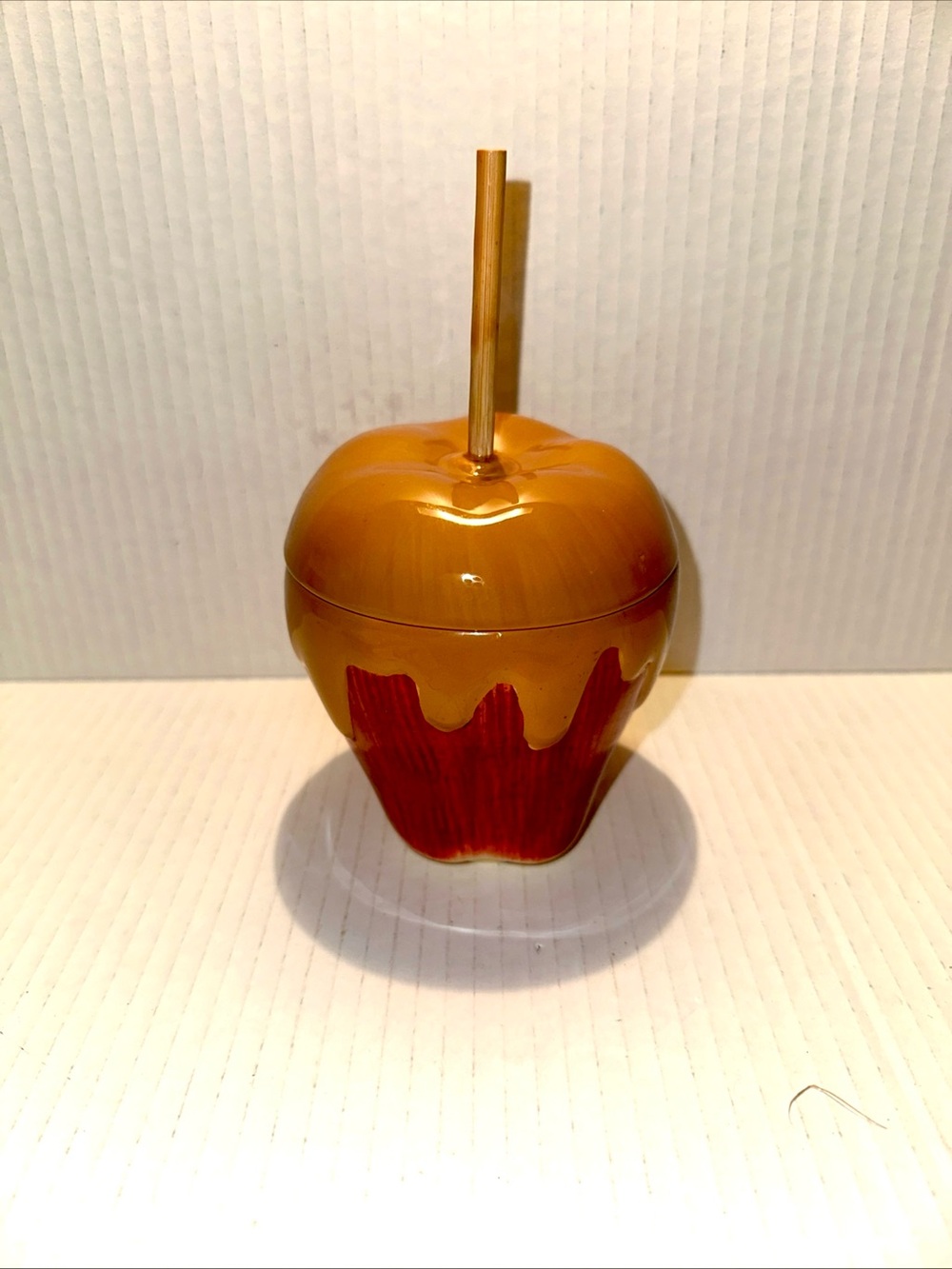 Hallmark Caramel Apple Trinket Box with Gold Stem